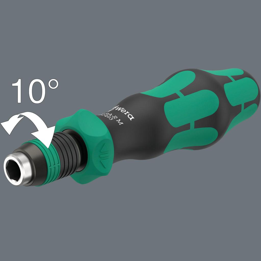 Wera 838 M Interchangeable Bit Holder with Ratchet 051493 RA-R Function, 6.35mm,