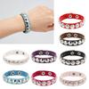 Modern Unisex Spiked Wrist Bangle Bracelet Featuring PU Leather And Stylish Metallic Detail For Everyday Wear