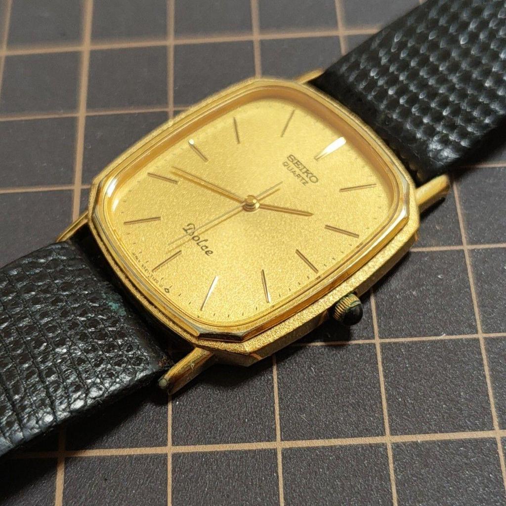 Used [Working Item] SEIKO DOLCE 9521-5120 Watch Men's Gold Watch Management K26