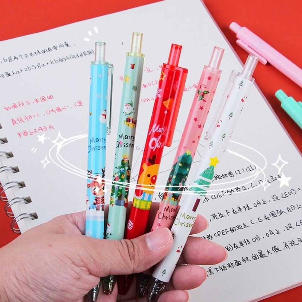 Quick Drying Christmas Blind Box Writing Supplies Press Black Ink Gel Pen Gel Pen Christmas Gifts