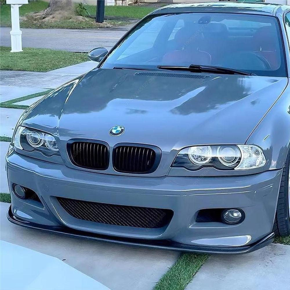 Car Front Bumper Lip Spoiler Splitter Diffuser Canards For BMW E46 M3 Coupe/Cabrio 2001-2006 ABS Gloss Black Bodykits Tuning