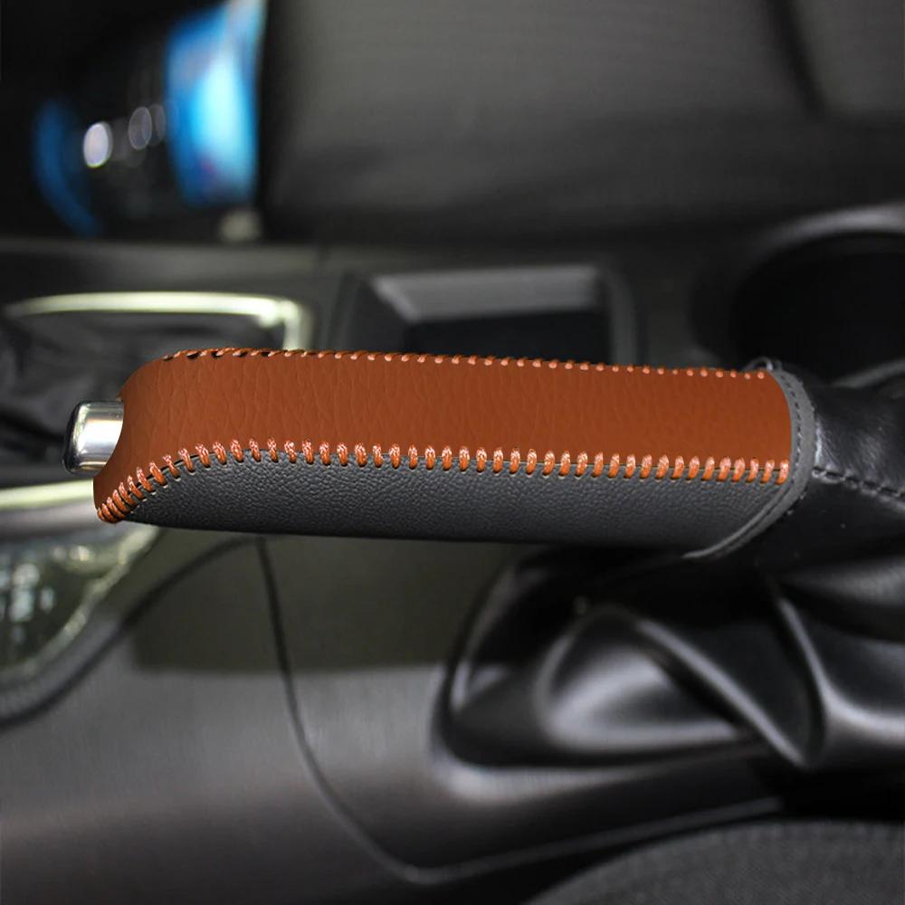 Handbrake Sleeve Handbrake Grips for Mazda 6 Leather Cover On The Handbrake Cover Car Accessories Interior