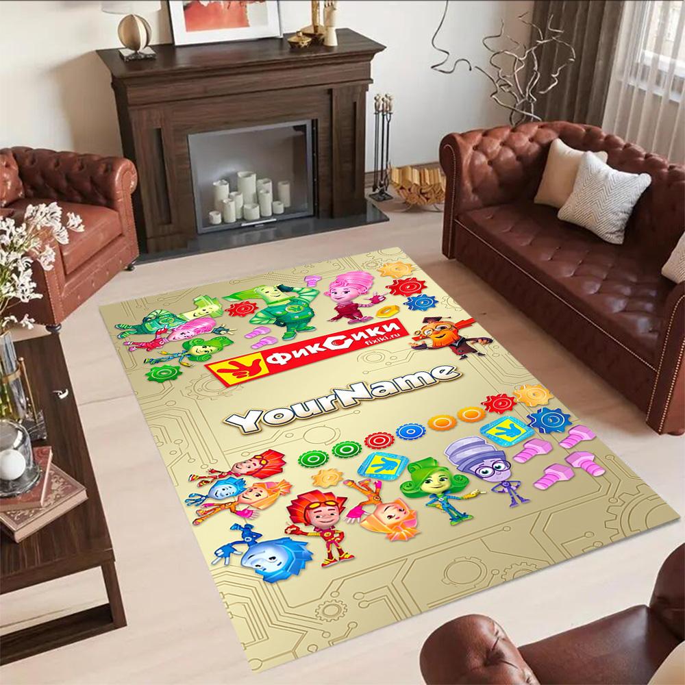 Fixies Personalized Text Floor Mat Perfect for Kitchen Decorate room Dining Room Hallway Anti-slip Rug Anime Office Decor