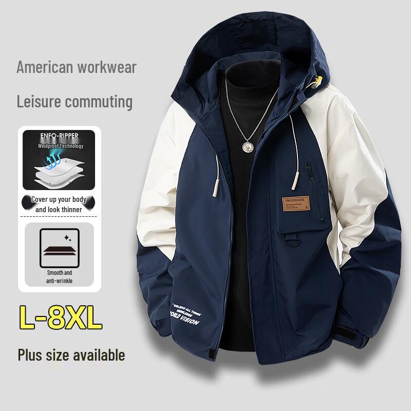 

Men s Casual Outdoor Hooded Windproof Jacket 5XL