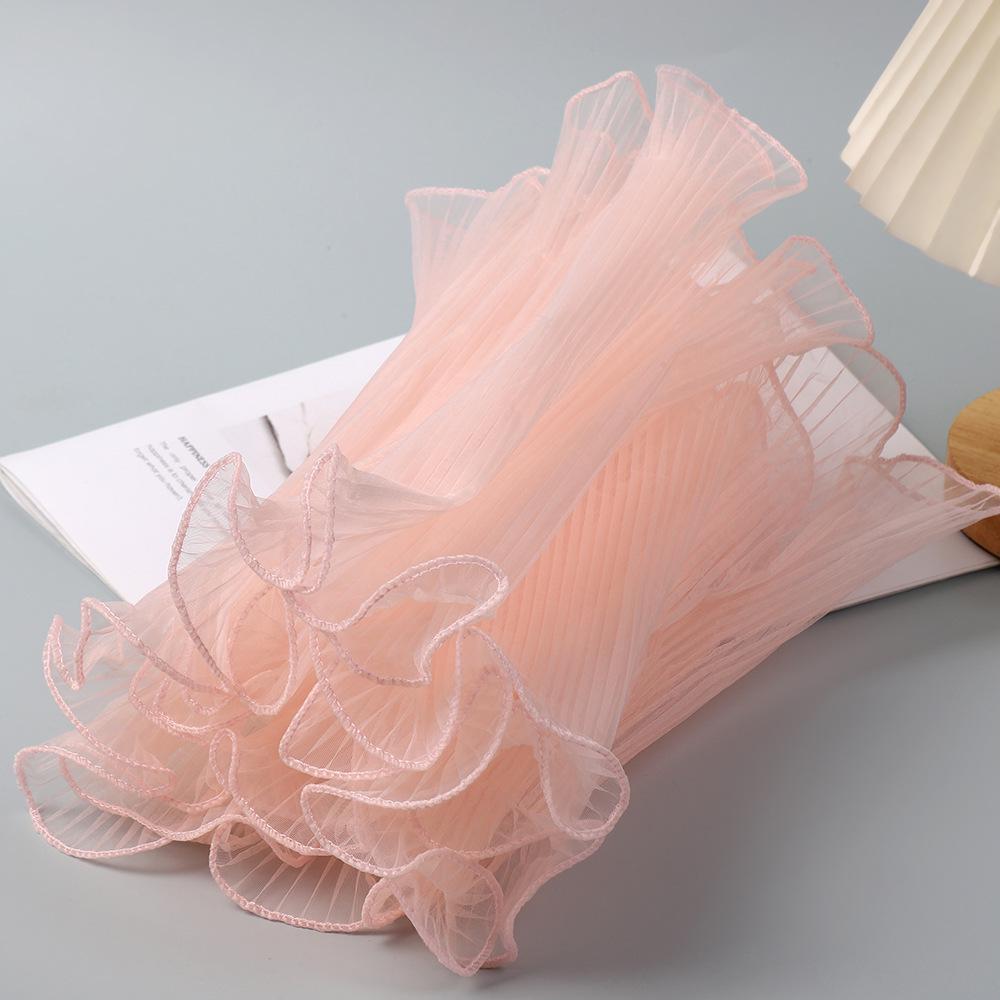 Bilateral Wave Pattern Gauze Silk Ribbon for Flower and Cake Decoration