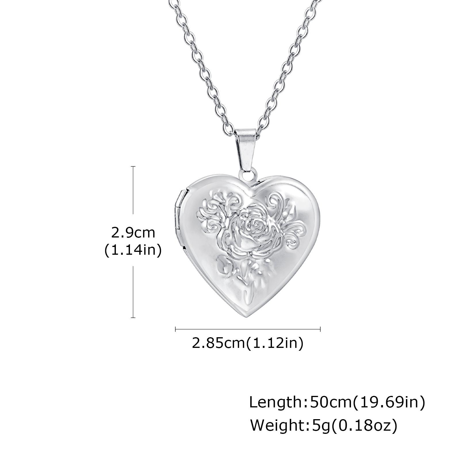 

Women s Personalized Heart Pendant Necklace, Customized Photo Locked Necklace Jewelry, Anniversary Party Birthday Gift