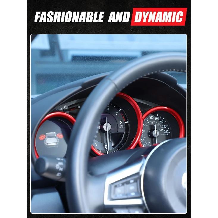 For Mazda MX-5 2016-2025 Aluminum Alloy Car Front Dashboard Decoration Frame Dial Ring Edge Styling Trim Auto Accessories