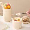 New 320ml/520ml Breakfast Cups Handheld Leak Proof Salad Cup with Spoon Reusable Oats Container for Oatmeal Cereal Nut Yogurt