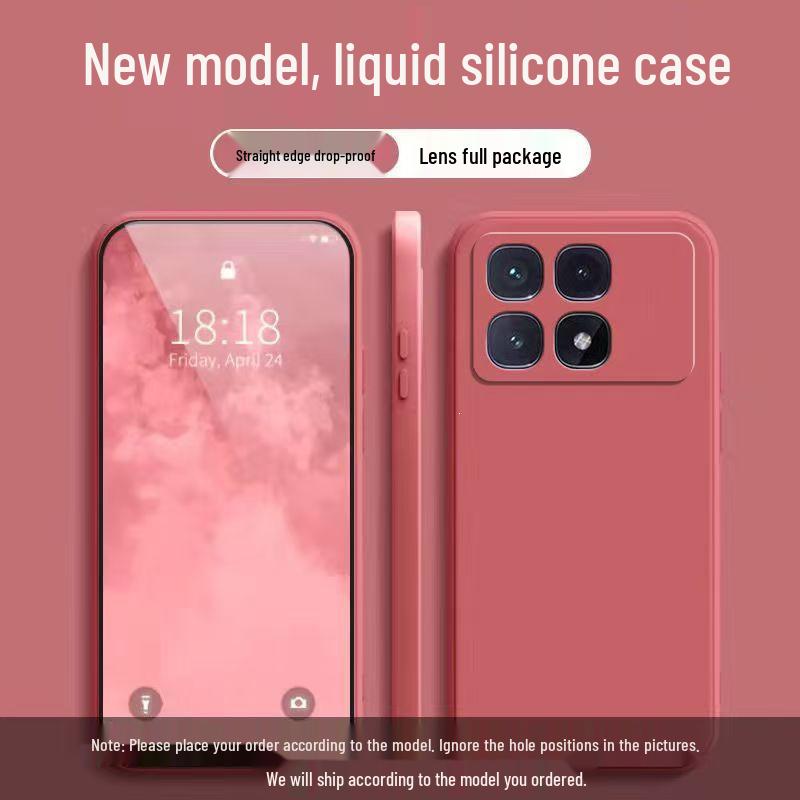 Redmi K70 Ultra Solid Color Liquid Silicone Case - Full Coverage Anti-Fall Protection