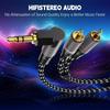 Professional 3.5mm Jack Audio Cable Nylon Mesh HiFi Stereo Speaker Wire Cord Gold-Plated Audio Splitter Speaker Accessories