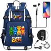3 Piece School Backpack Set for Students Large Capacity Oxford Cloth Schoolbag with Shoulder Strap and Pencil Case