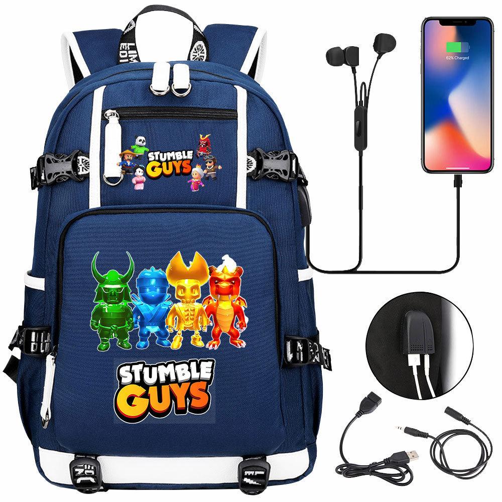 3 Piece School Backpack Set for Students Large Capacity Oxford Cloth Schoolbag with Shoulder Strap and Pencil Case