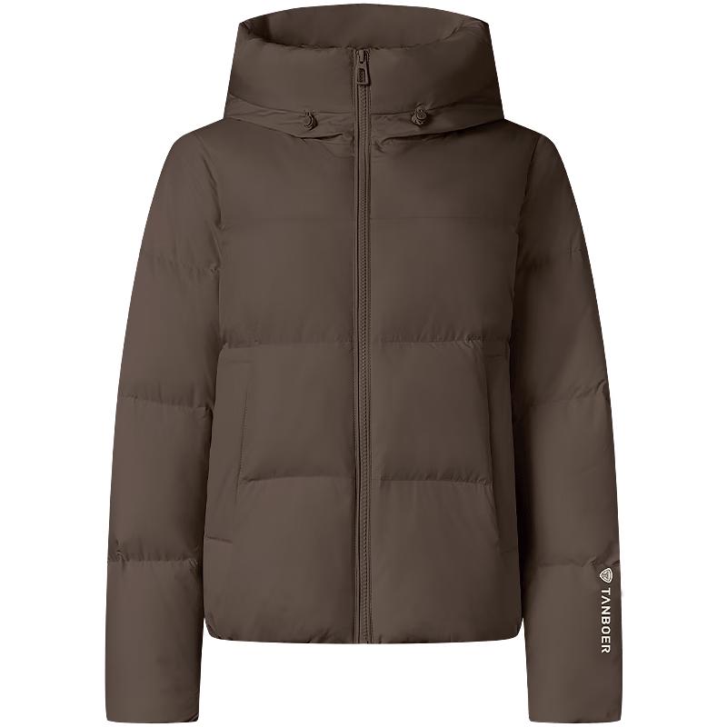 Tanboer Women's Short Hooded 90% Duck Down Jacket