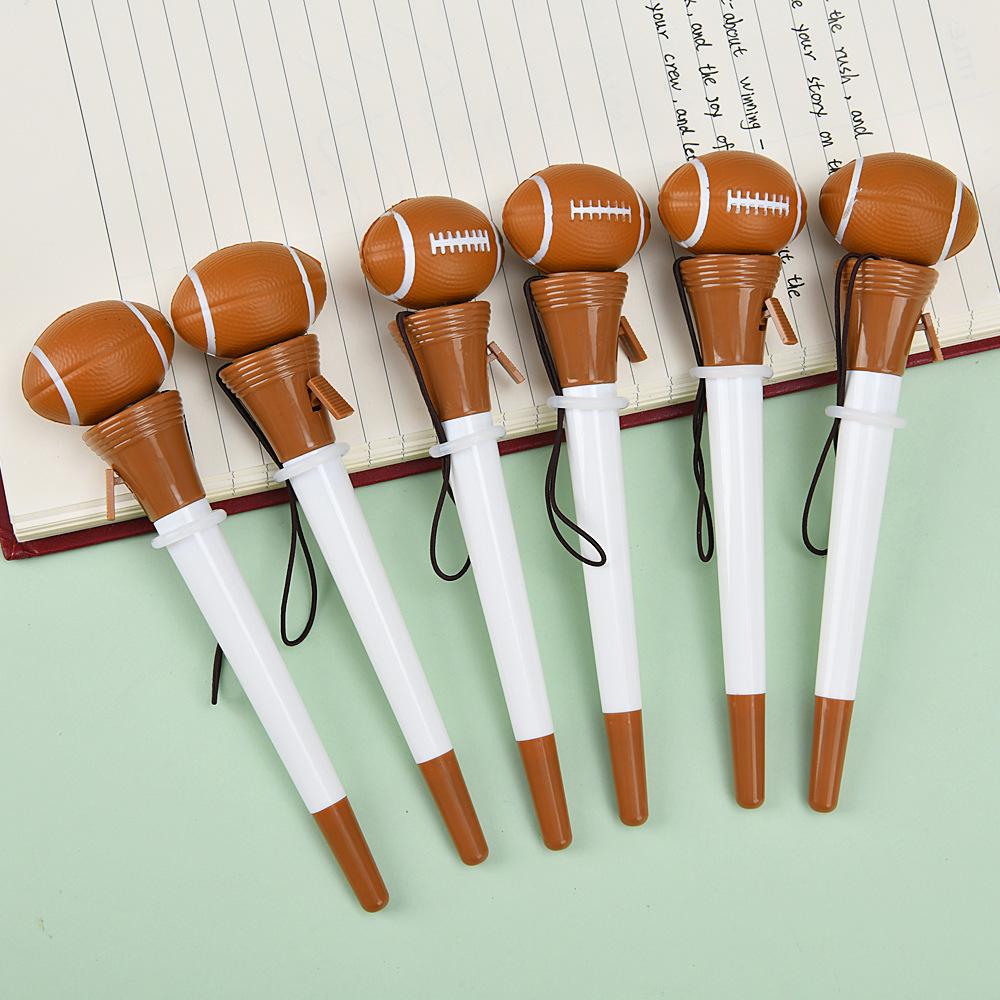 Creative Stress Relief Catapult Neutral Pen Vent Can Pinch Football Shaped Water Pen Funny Stationery