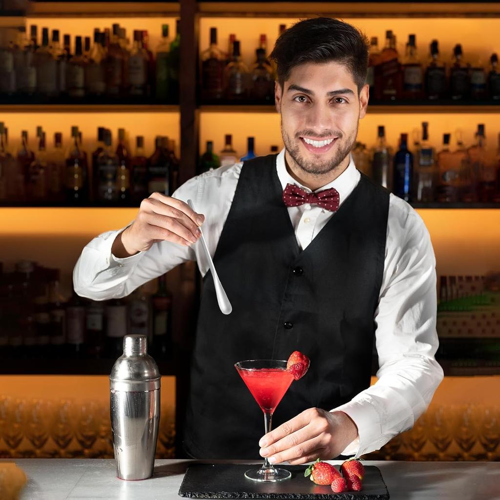 4 PCS Coffee Stirrers Reble, 5 Inch Stainless Steel Coffee Stirrers Metal Stir Sticks, Espresso Spoon for Professional Barista Bar Tea