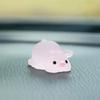 6pcs/set Resin Little Pink Pig Ornament Car Rearview Mirror Decoration Small Ornaments Auto Interior Accessories Cute Noctilucent Gifts
