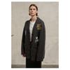 DIMANAF 2025 Plus Size Autumn Sweaters Coat Cardigan Pockets Women Pattern Printing Buttons Sweaters Knitting Loose Sweater