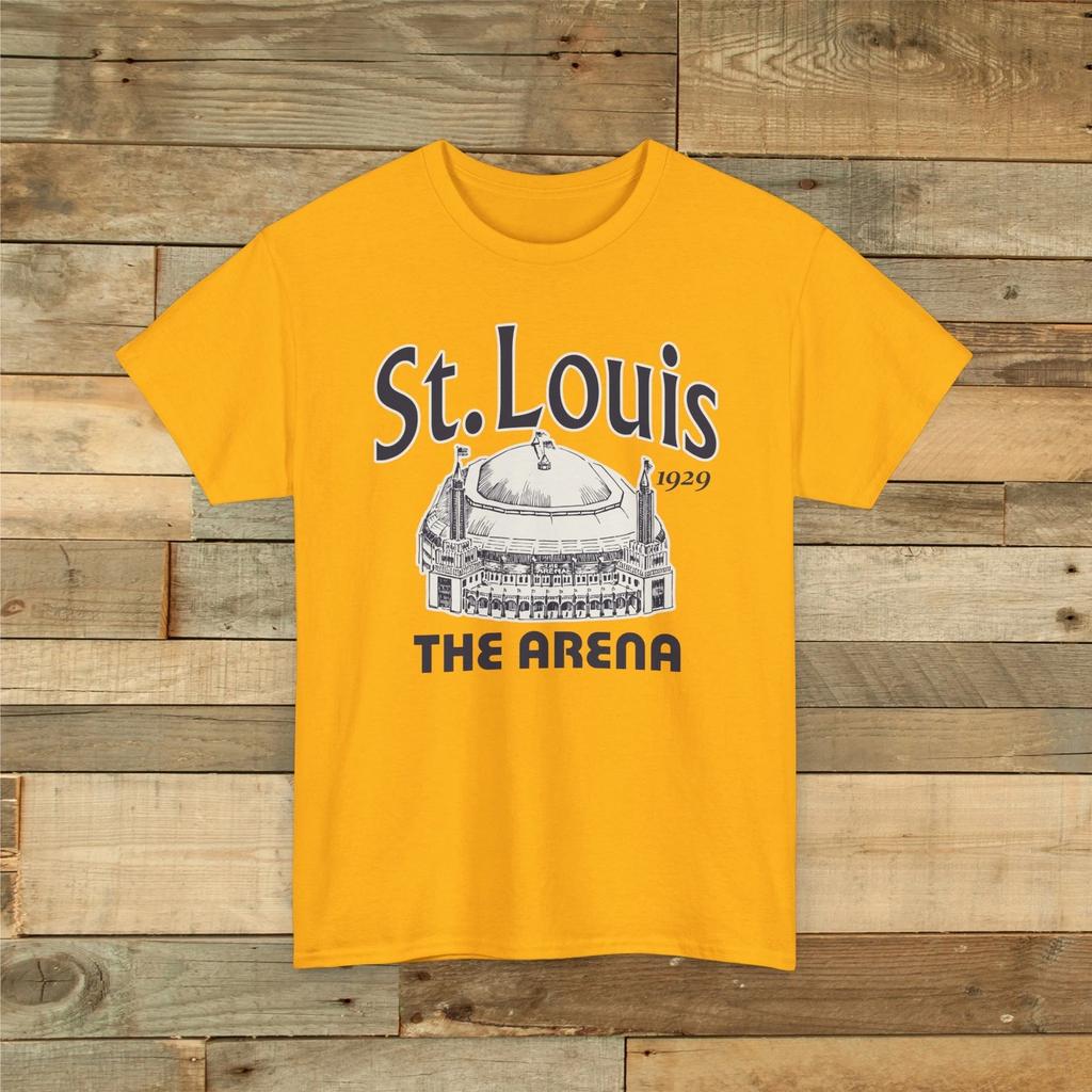 St. Louis Arena 1929 Vintage Hockey Arena T Shirt - St. Louis Blues