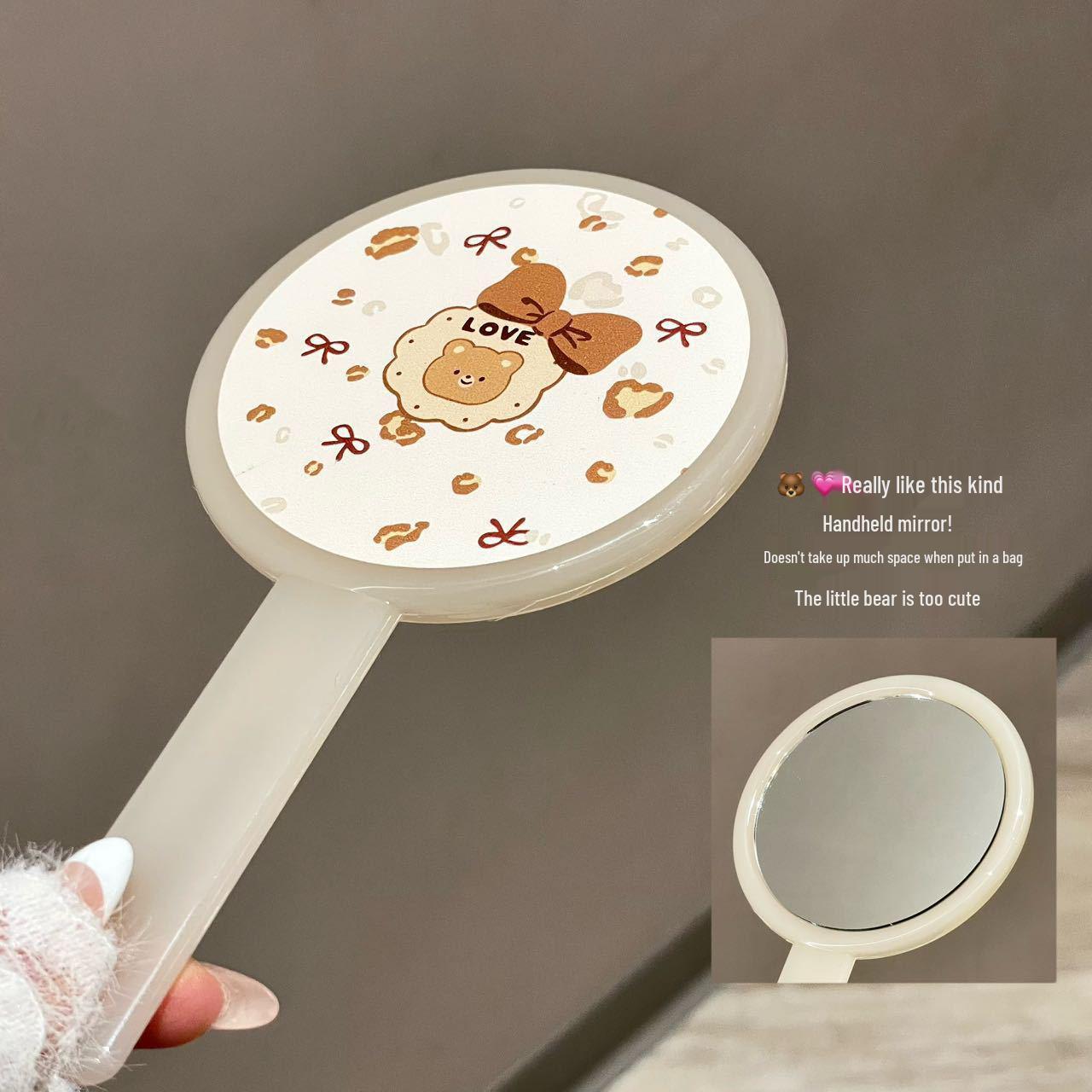 HERORANGE Зеркало для макияжа ручное «Маленький медведь» - Высококачественное креативное зеркало для подкрашивания.