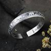 Follow-up Mantra Bangle Women Jewelry Vintage Silver-Plated Scripture Auspicious Elephant Bangle Male Retro Hand Accessories