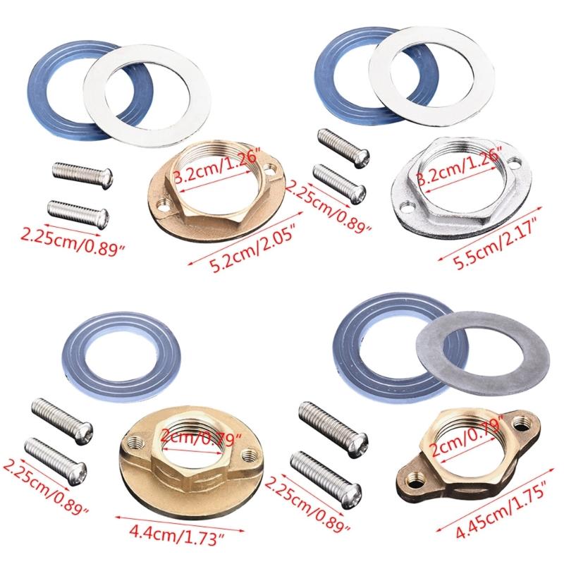 Raccordi di Fissaggio per Rubinetto in Rame/Acciaio Inossidabile Dado Antiallentamento per Rubinetto Rondella di Fissaggio Accessorio per Rubinetto a Foro Singolo