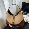 High-end Contrasting Colors Niche Design Bag Women's New Dumpling Bag Versatile Commuter Portable Messenger Armpit Bag