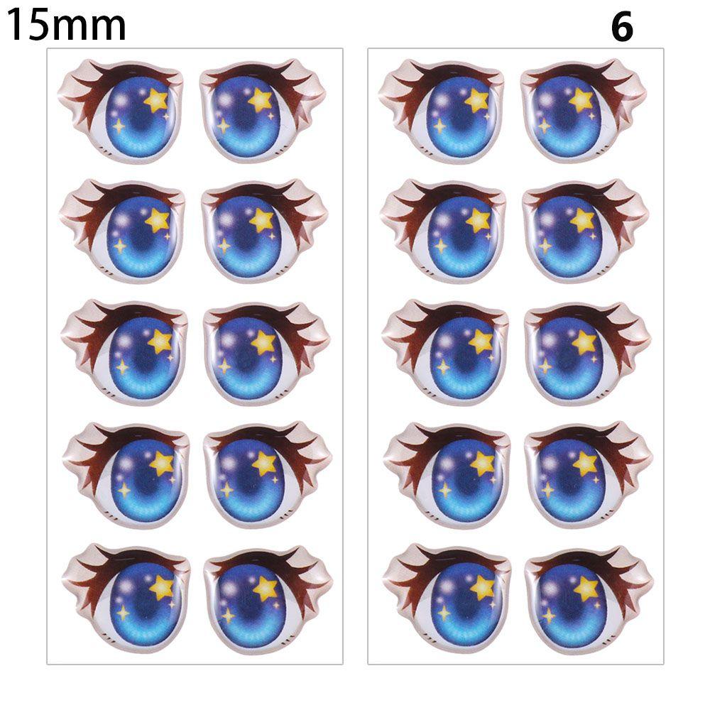 Toys DIY Doll Accessories Face Organ Paster Clay Decals Love Cute Sticker Cartoon Eyes Stickers
