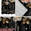 2D Flat Printing 2pcs Happy Valentine's Day Curtain White Rose with Notes Digital Printed Polyester Drapes Festive Holiday