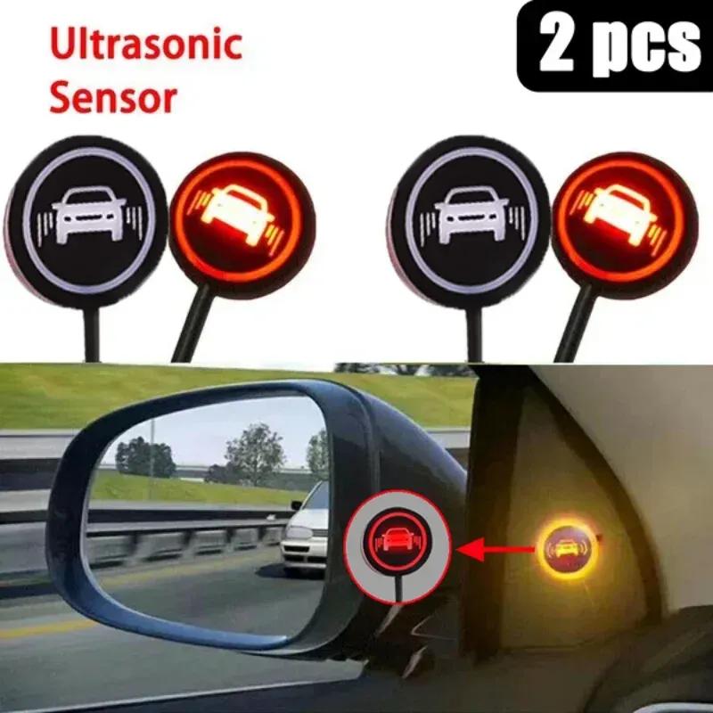 2 Stück Auto Toter Winkel Radare Erkennungssystem Warnleuchte Mikrosensor Spurwechsel Fahrassistenz Rückfahrradarsensor