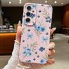 Blaubeer-Schleifen Blumiges Case Für Samsung S26 S25 S24 Ultra S23 S22 S21 FE A15 A16 A17 A26 A35 A36 A37 A54 A55 A56 A57 5G Lederstruktur Abdeckung
