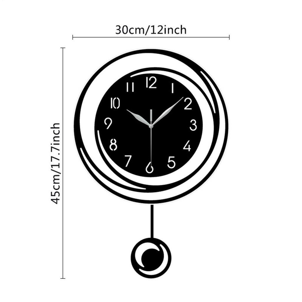 Modern Wall Clock Modern Clear Numbers Battery Operated Large Wall Clock Decorative For Bedroom Living Room Kitchen Bathroom