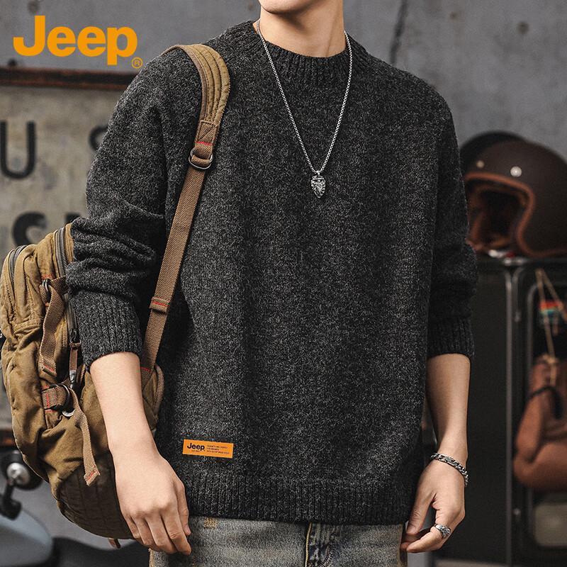 

JEEP Men s Thickened Round Neck Knit Pullover Sweater XL