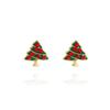 Christmas Santa Snowflake Earrings Cane Candy Bells Elk Earrings Christmas Hat Earrings