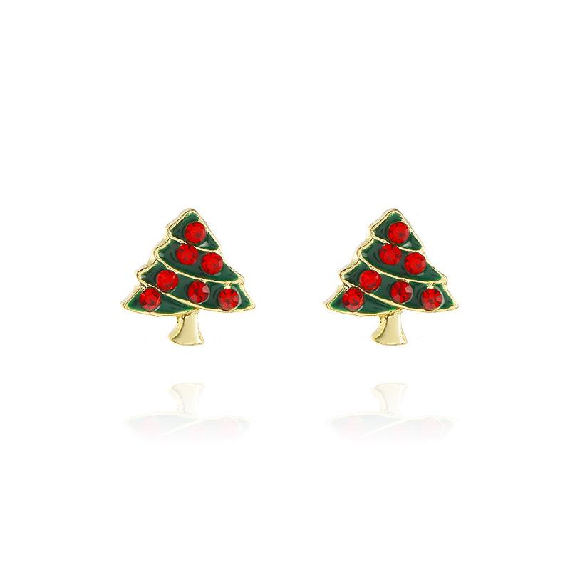 Christmas Santa Snowflake Earrings Cane Candy Bells Elk Earrings Christmas Hat Earrings