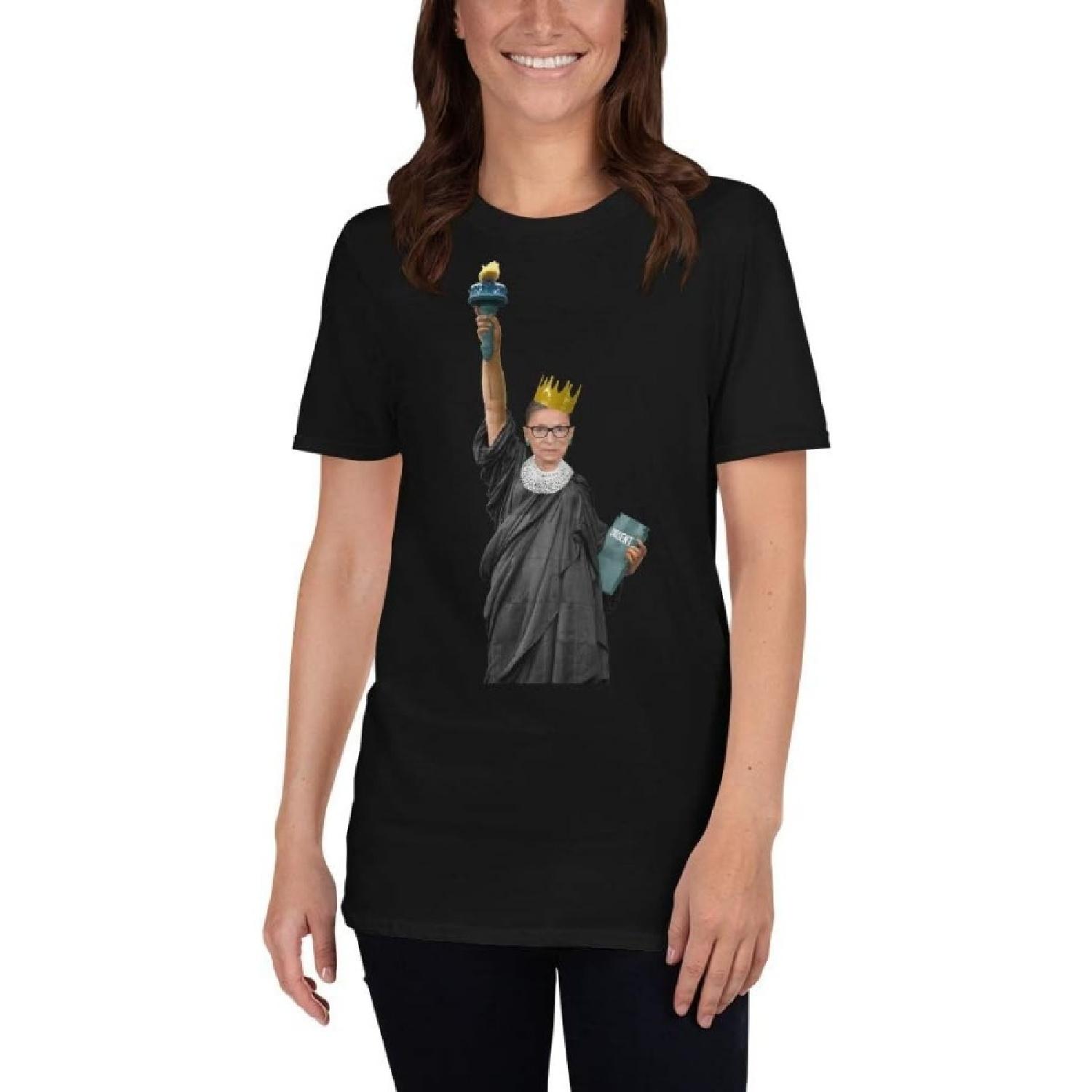 Ruth Bader Ginsburg RBG Statue of Liberty T-Shirt Black S