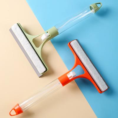 Pulitore per Vetri Multifunzionale GrandeTre-in-uno Pulizia Vetri Doppio Lato Flacone Spray Integrato Tergivetro in Spugna