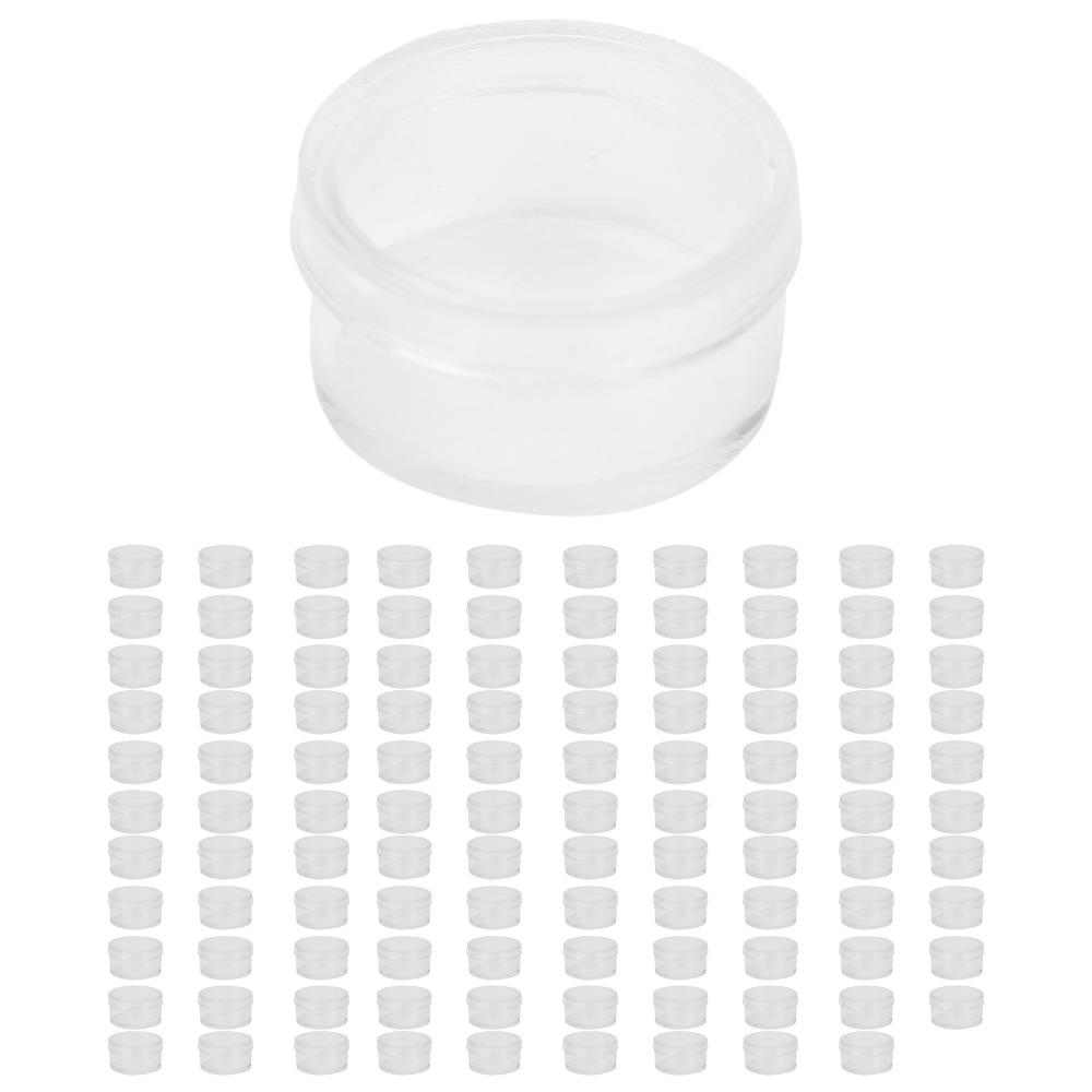 100Pcs Plastic Storage Box Clear Jewelry Organizer Practical Watch Parts Box  Beads Storage