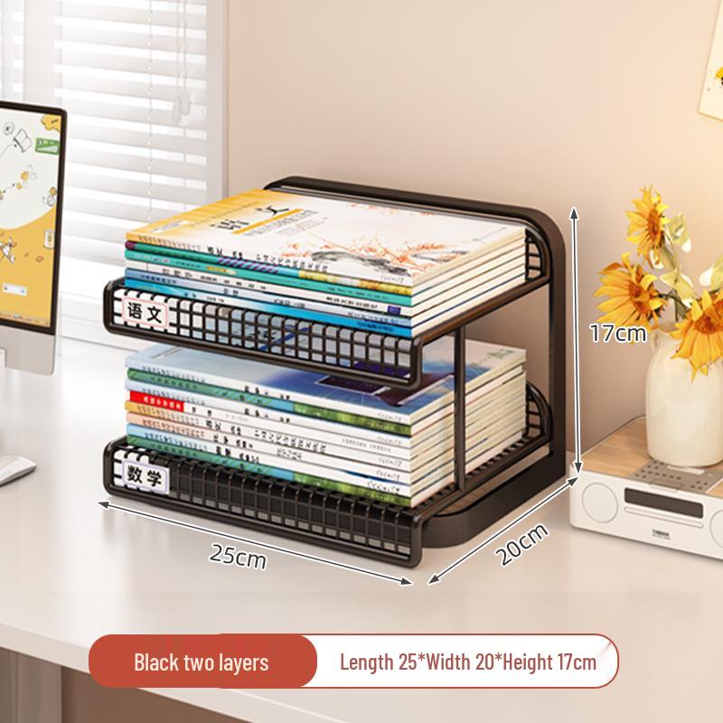 Desktop Book Organizer and Storage Rack