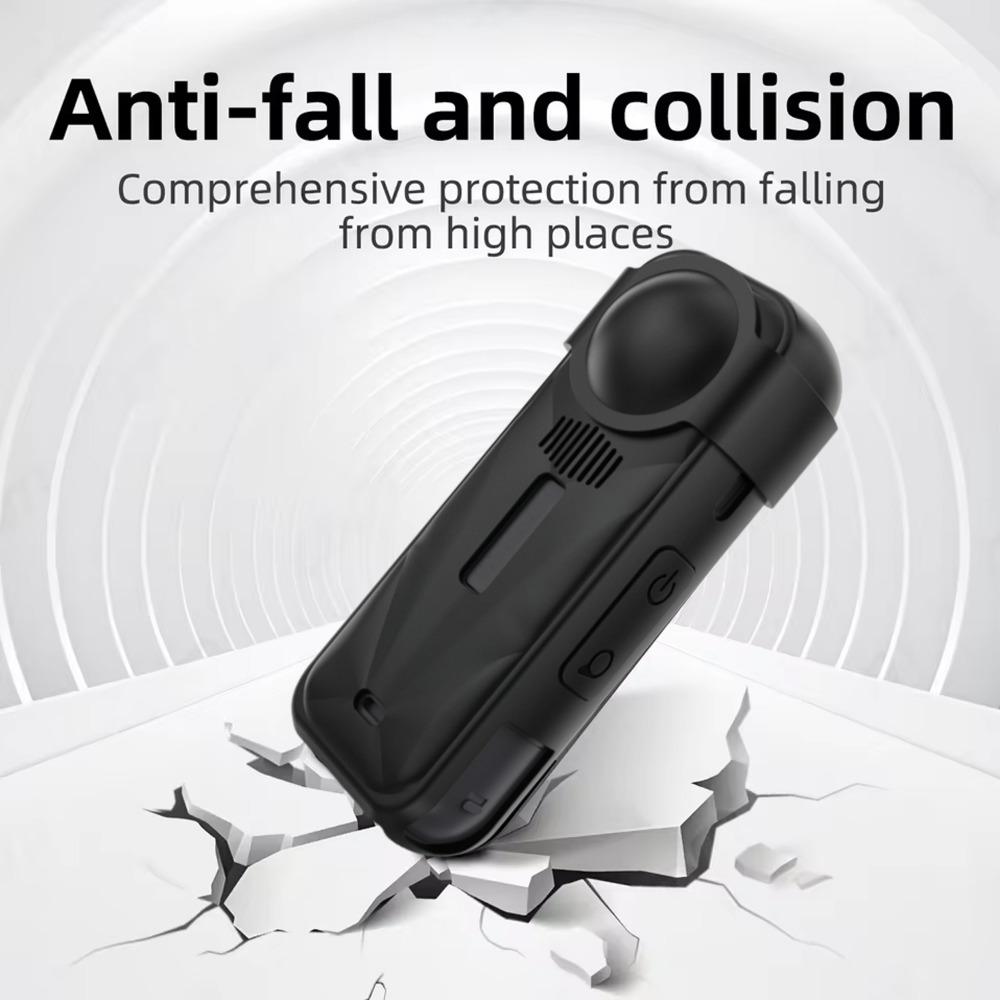 4IN1 Silicone Cover Case Fit for Insta360 X5 Panoramic Action Camera Anti-scratch Protector for Insta360 X5 with Strap Keychain
