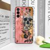 Retro Gothic Night Flower Skull Head Printed Phone Case for Samsung Galaxy A56 A14 A55 A16 A54 A36 A53 A52 A51 Floral Soft Cover
