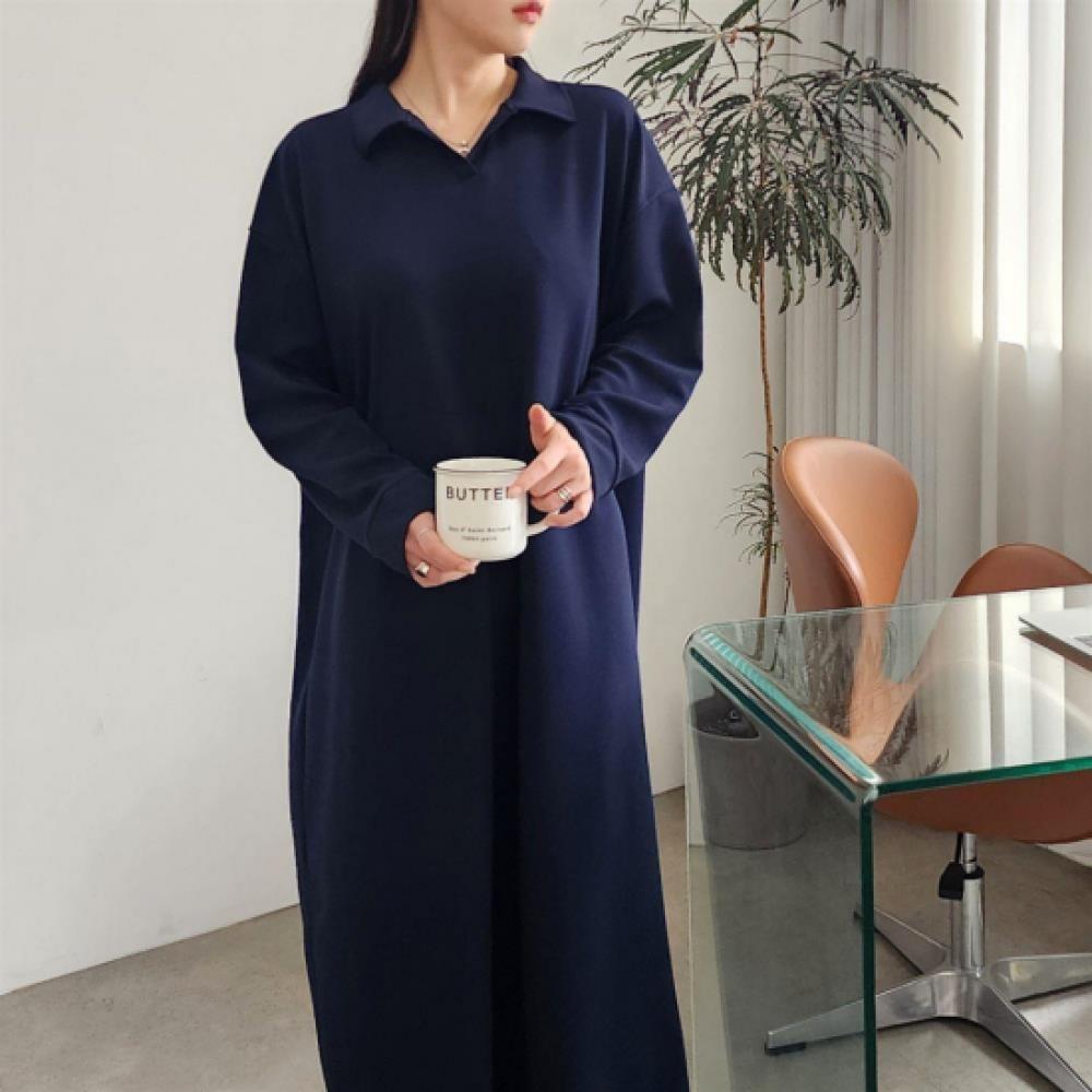 New ArriVals Open Run Women Autumn Long SleeVe V Neck Plus Size Long Dress Home