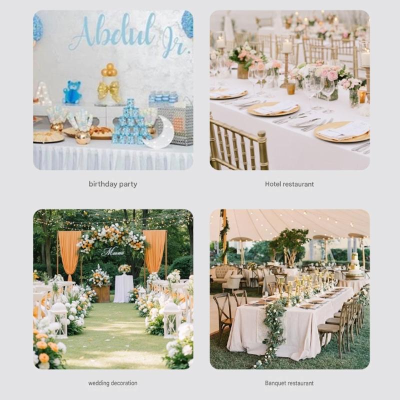 Satins Banquet Tablecloth 57 X 71 Inch Rectangular Draped Table Cover with Smooth Silky Fabric for Wedding Reception Decors