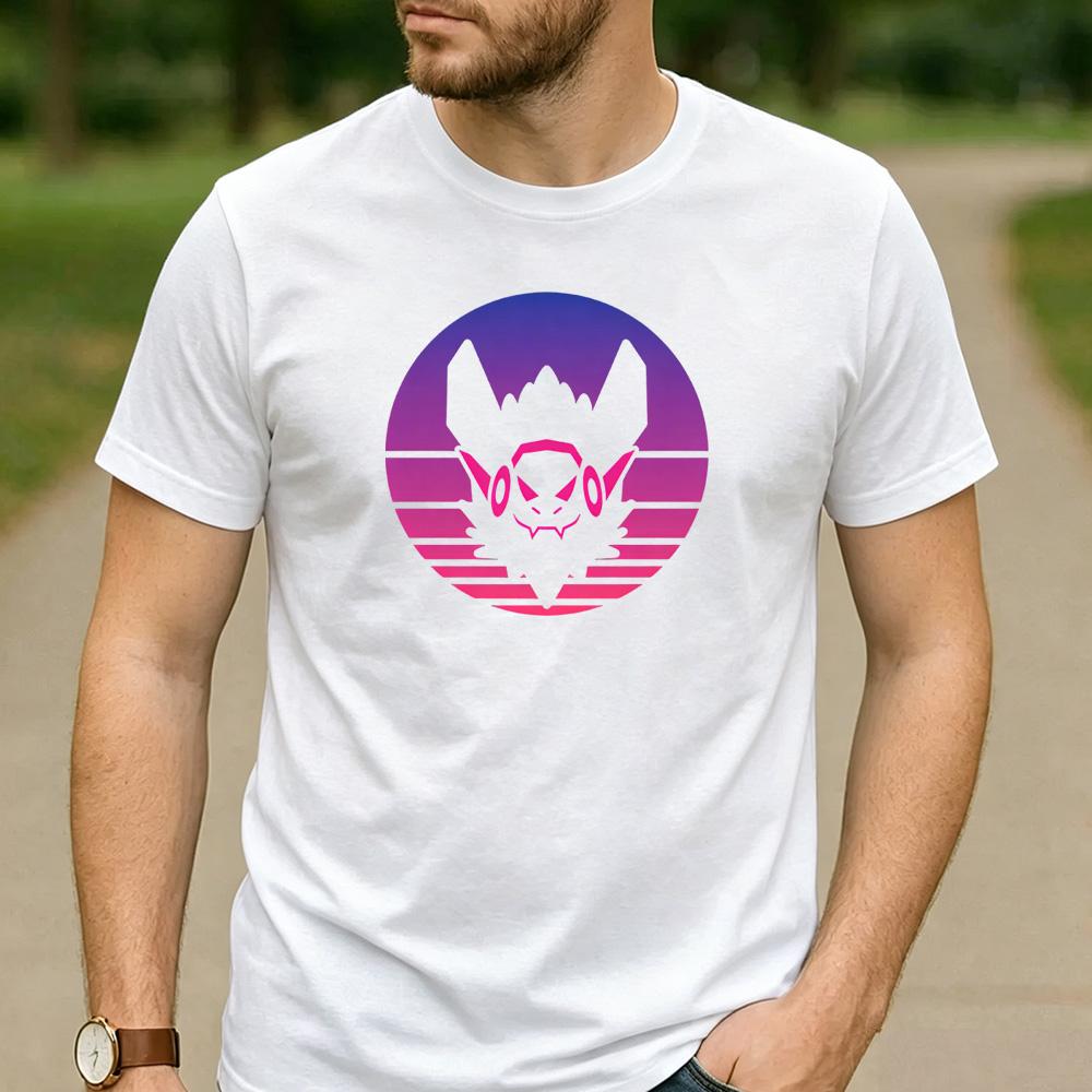 Vintage Sunset Gradient Protogen Furry Robot Head Unisex TShirt Cotton Short Sleeve Neon Futurism Fursona Casual Graphic Tees