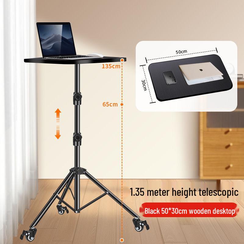 Dual-Layer Folding Portable Outdoor Standing Desk for Live Streaming