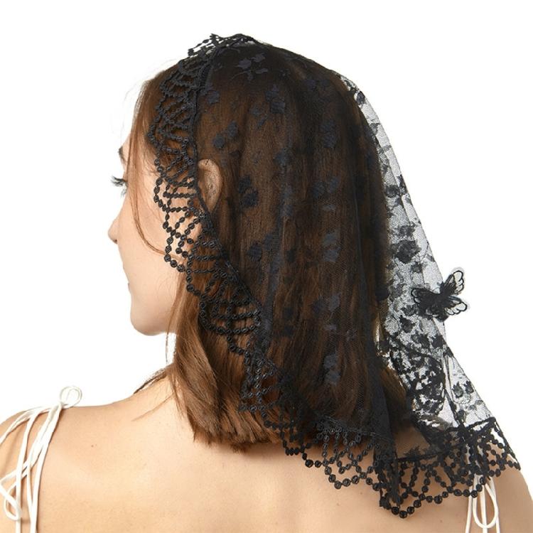 Lace Veil for Wedding Church Attendance Latin Veil Headscarf Veil Mantilla Veil Headcover for Formal Religious Gathering