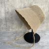 New Summer Loli Wind Light and Thin Rear Split Fisherman Hat Children Fashion Foreign Gas Hollow Lace-up Sunshade Bucket Hat