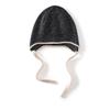Autumn and Winter New% Pure Cashmere Hat Women's Fashion Lace-up Big Head Circumference Versatile Wool Knitted Ear Hat Tide