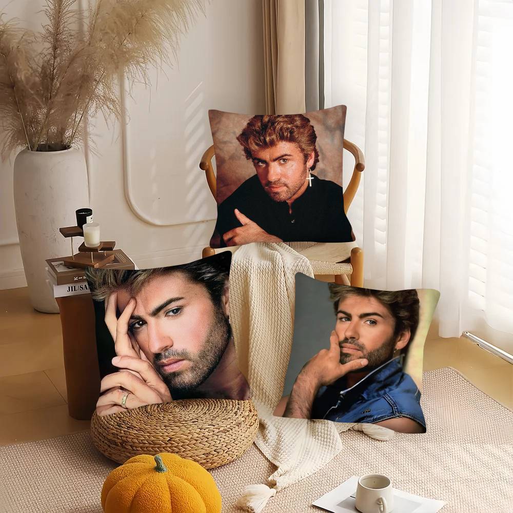 1Pc G-George Michael Pillow Case Fashion Square Pillowcase Bedroom Sofa Room Ins Decoration Leisure