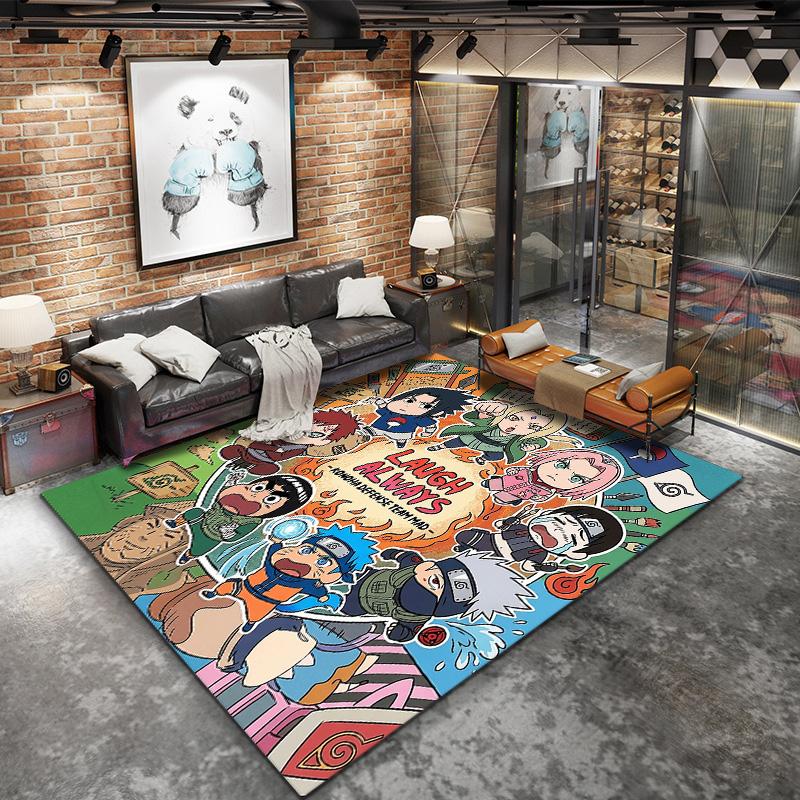 Naruto Team Celebration Carpet Rug For Living Room Bedroom Home Sofa Decoration,kids Play Nonslip Floor Mat