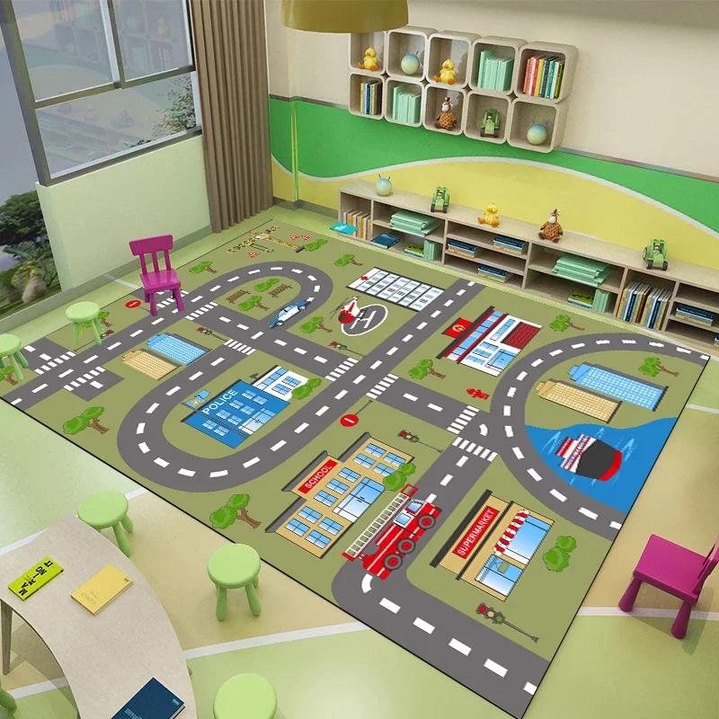 Cartoon Children Cute Room Dcor Floor Mat Non-slip Soft Carpets for Living Room Game Rugs for Bedroom Big Size Washable Carpet